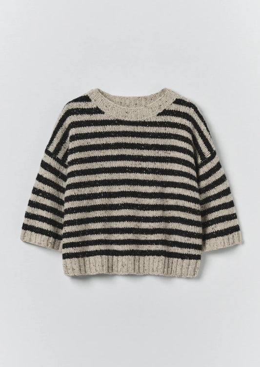 TOAST - Donegal Stripe Short Sleeve Sweater