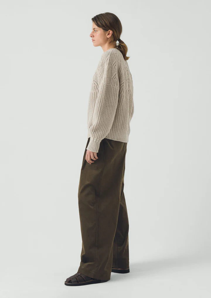 TOAST - Fan Stitch Wool Cotton Sweater