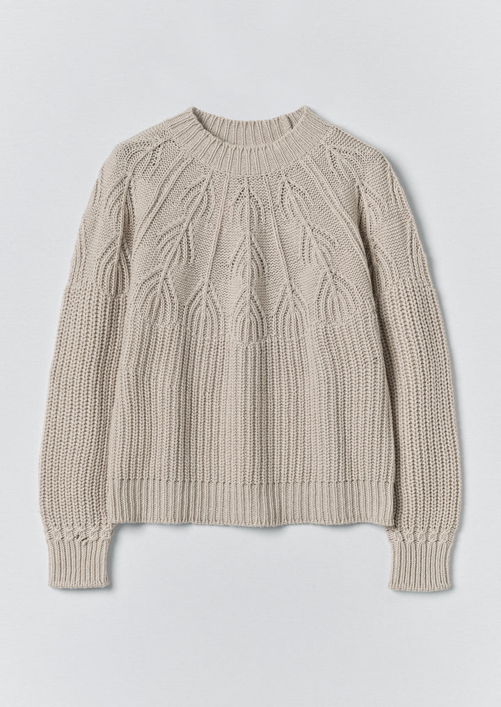 TOAST - Fan Stitch Wool Cotton Sweater