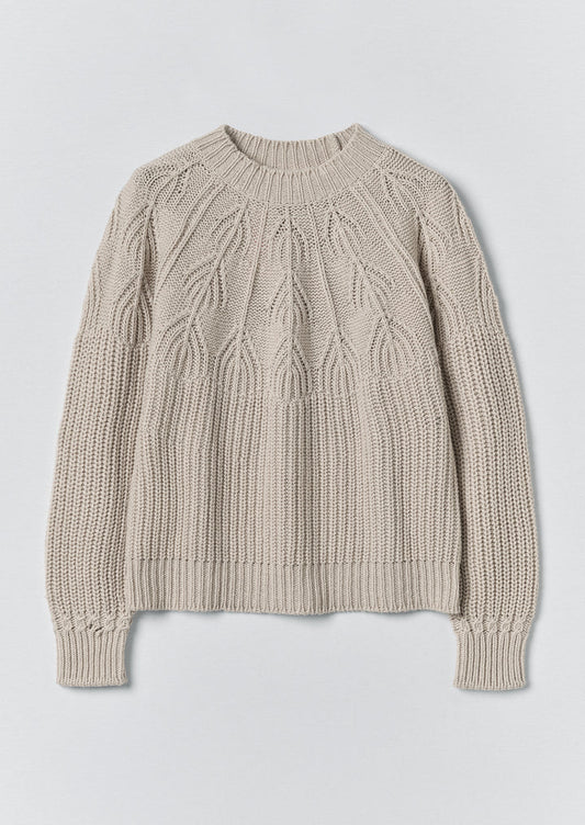 TOAST - Fan Stitch Wool Cotton Sweater