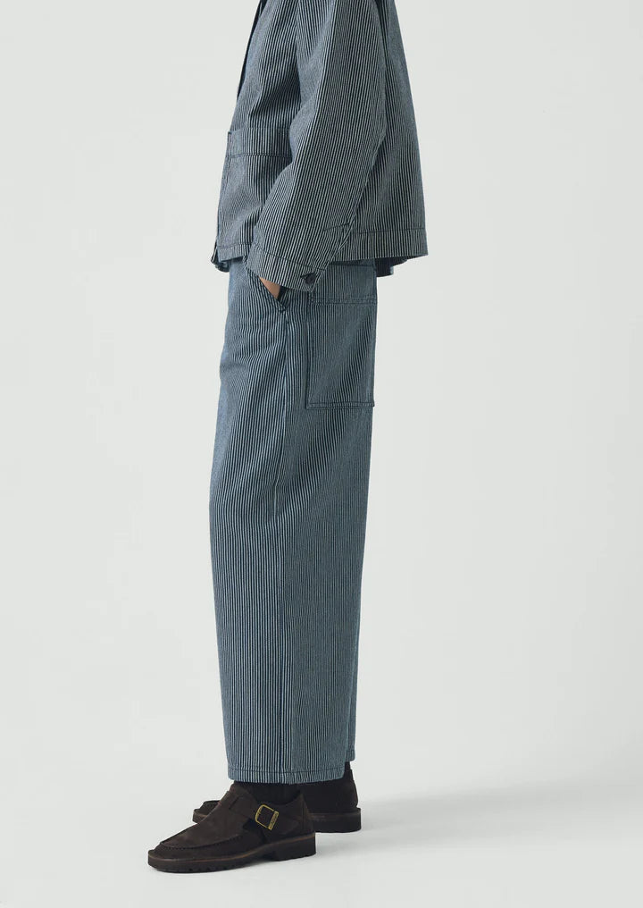 TOAST - Hickory Stripe Denim Wide Leg Trousers