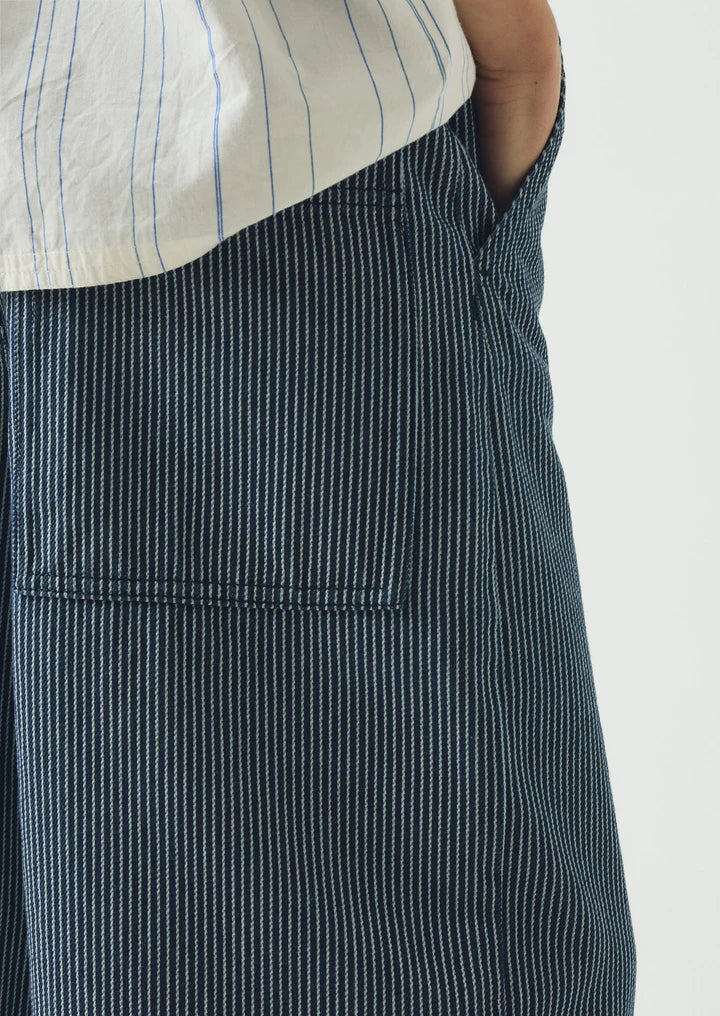 TOAST - Hickory Stripe Denim Wide Leg Trousers