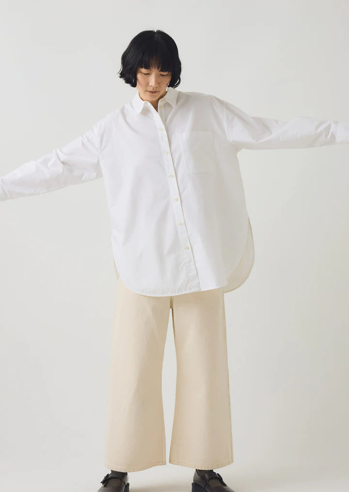 TOAST - Cotton Oxford Oversized Long Shirt