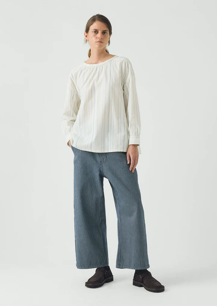 TOAST - Irregular Stripe Gathered Smock Top