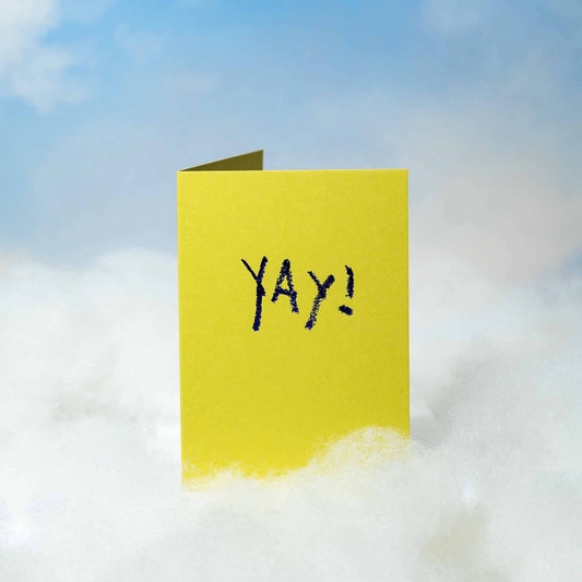 Text from a Friend, Hand Foiled Card - Yay!