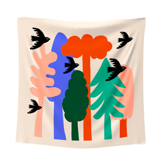 Studio Arde - Medium Scarf, Birds & Trees