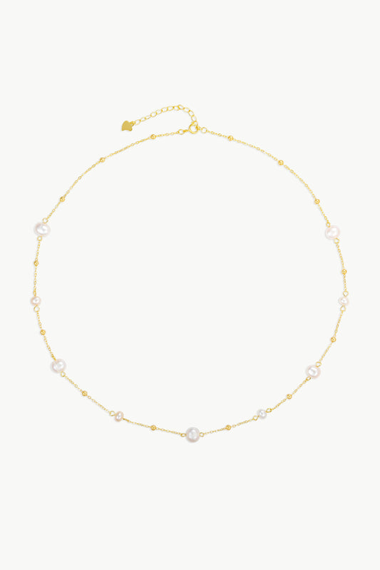 Arctic Fox & CO. - JOY - Beaded Pearl Chain Necklace Gold