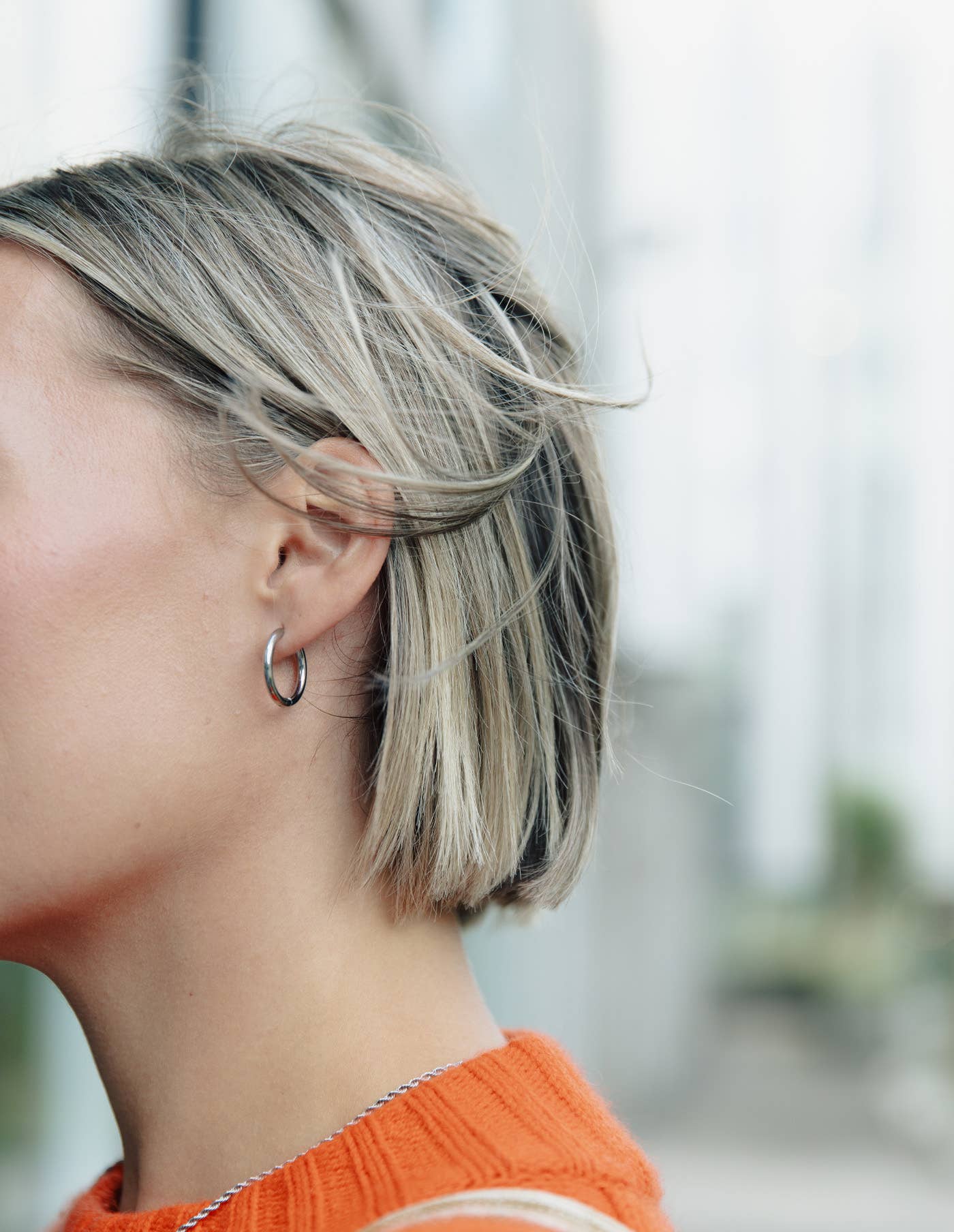 Nordic Muse - Silver Hoop Earrings - 1.5cm