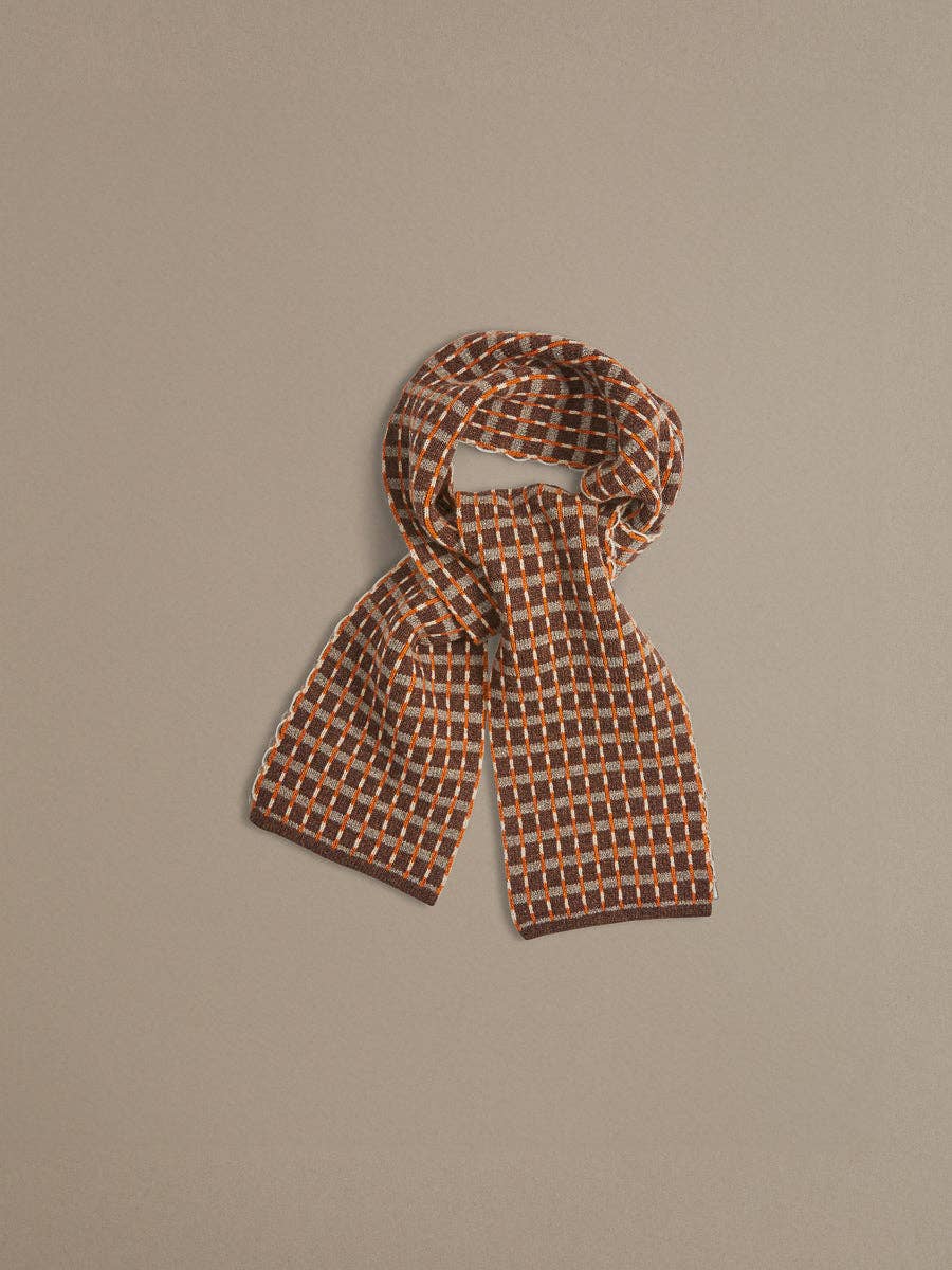 Rove Knitwear - Boro Scarf, Dark Brown