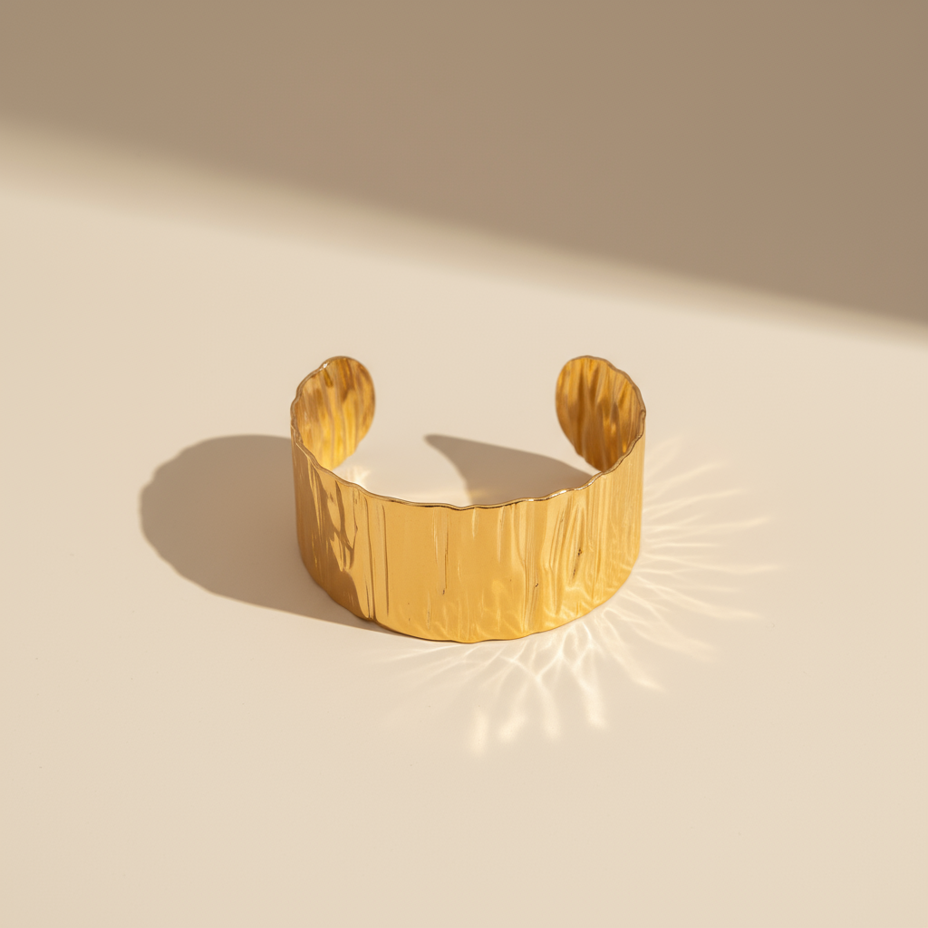 Gold Lunar -  Molten Cuff Bracelet