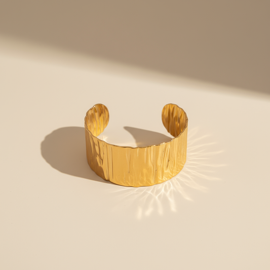 Gold Lunar -  Molten Cuff Bracelet