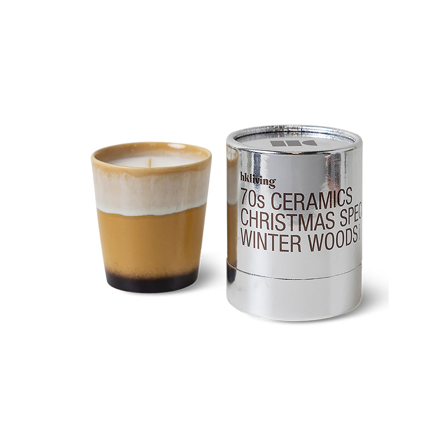 HKLIVING: 70s Ceramics: Christmas Special Candle, Winter Woods