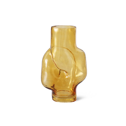 HKLIVING - Gleam Glass High Vase, Amber