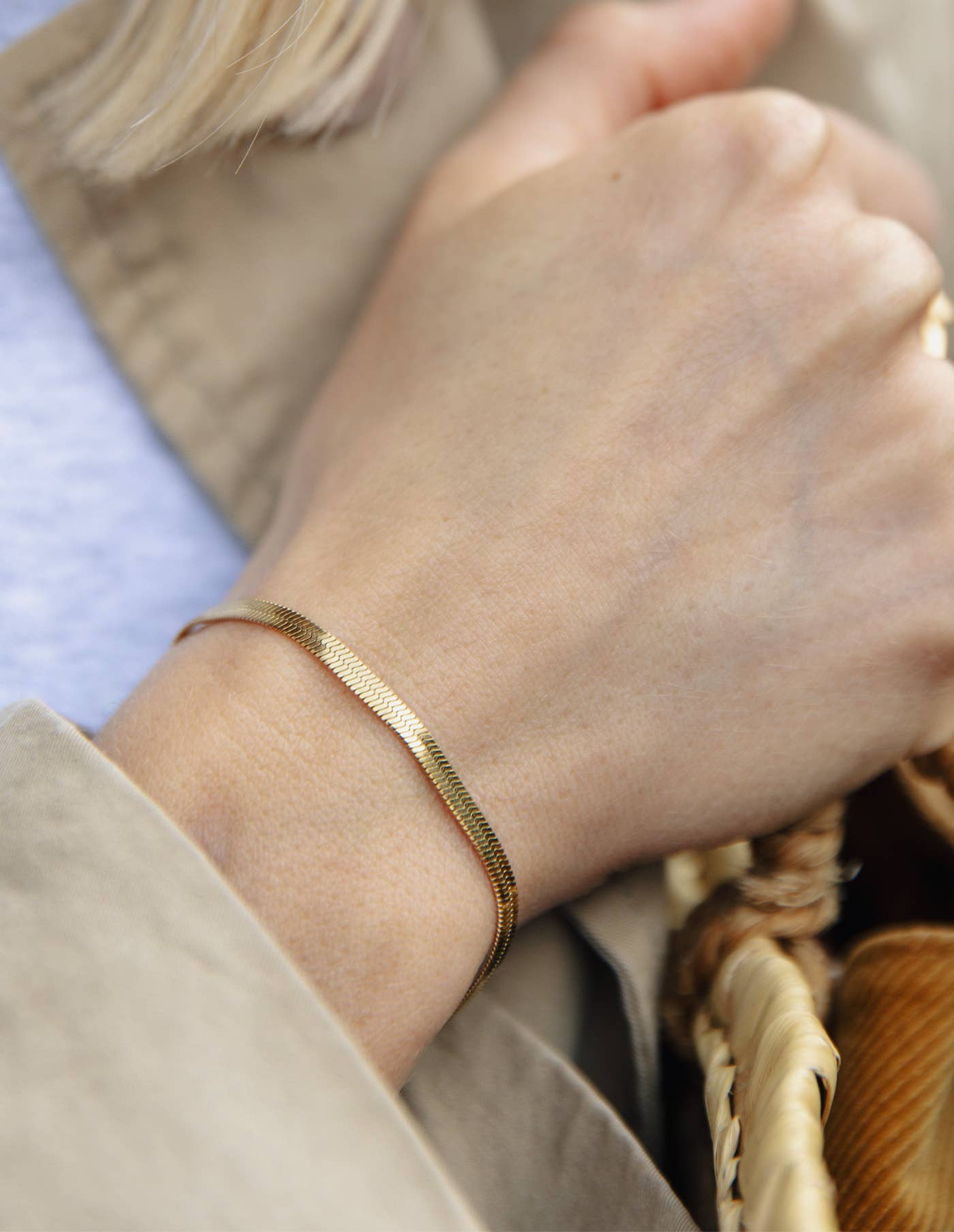 Nordic Muse - Gold Snake Chain Bracelet