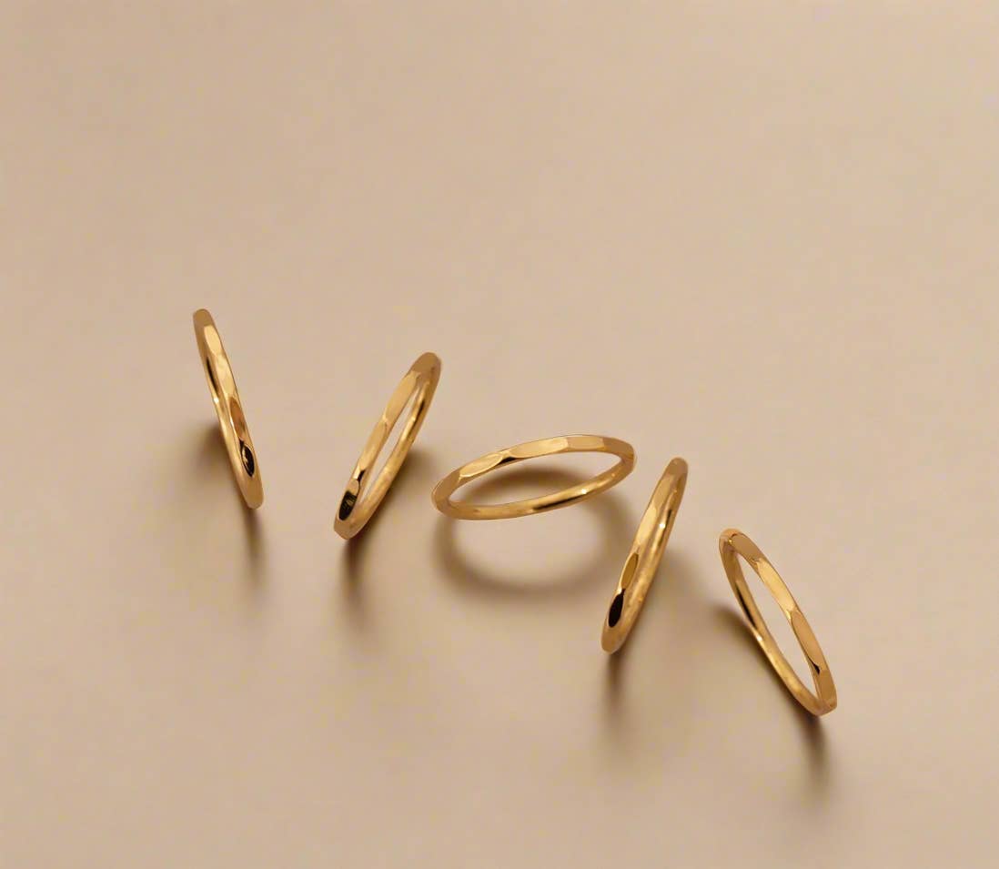 Gold Lunar -  Molten Single Ring