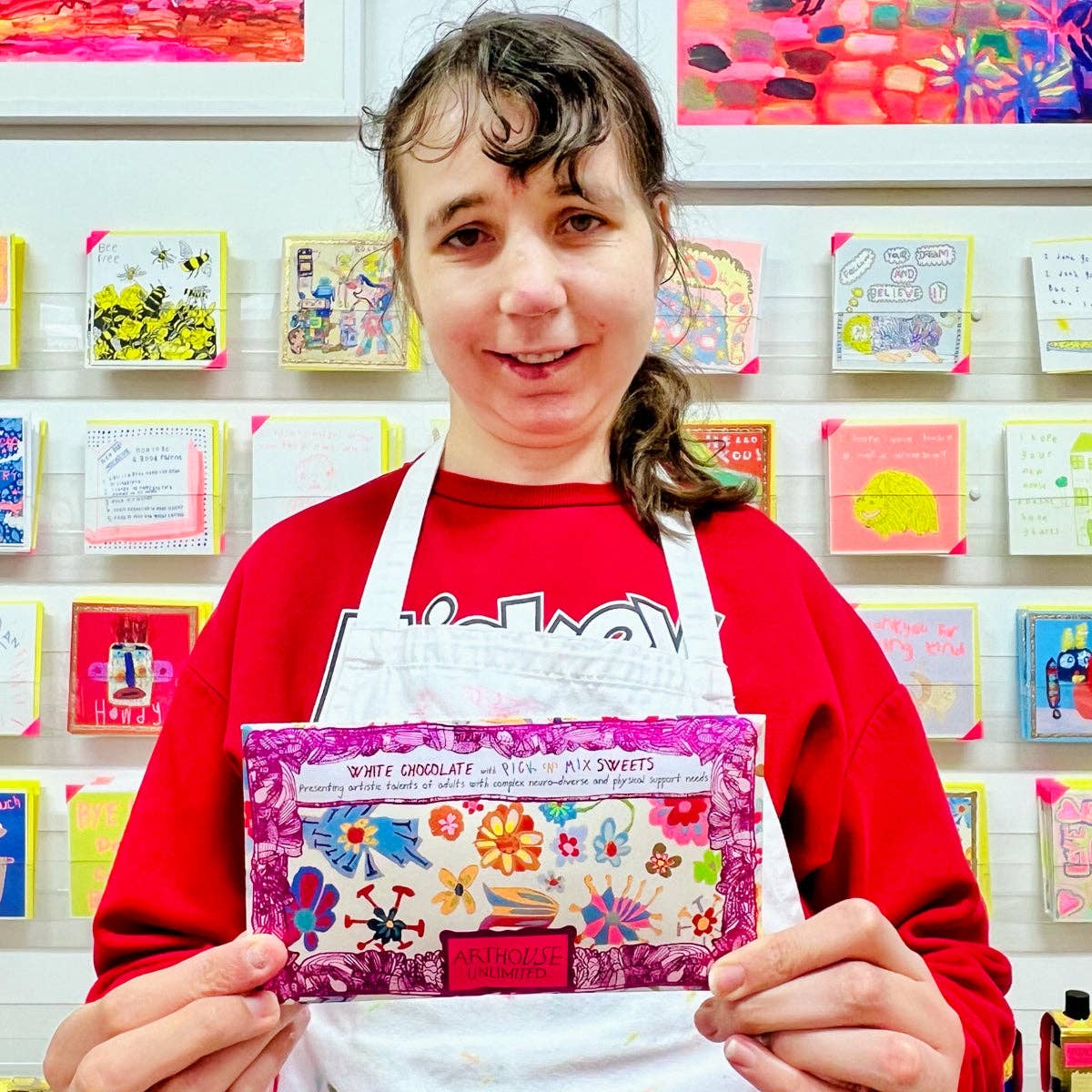 Arthouse Unlimited Yellow Daffodil White Chocolate Bar