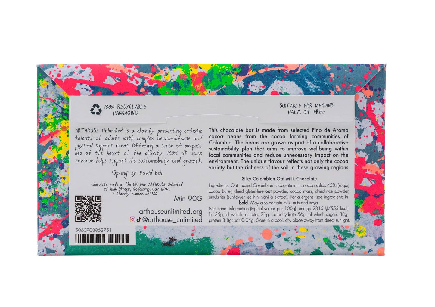 Arthouse Unlimited Spring Oat Milk Chocolate Bar