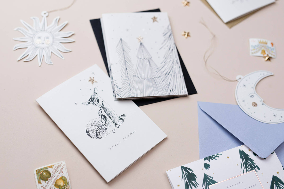 Katie Housley - Hand Finished Christmas Card, Merry Kissmas