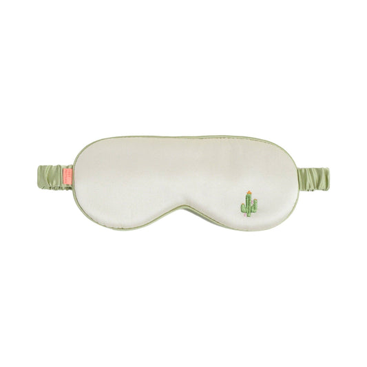 Lost Pattern NYC - Cactus Silk Sleep Eye Mask, Beige