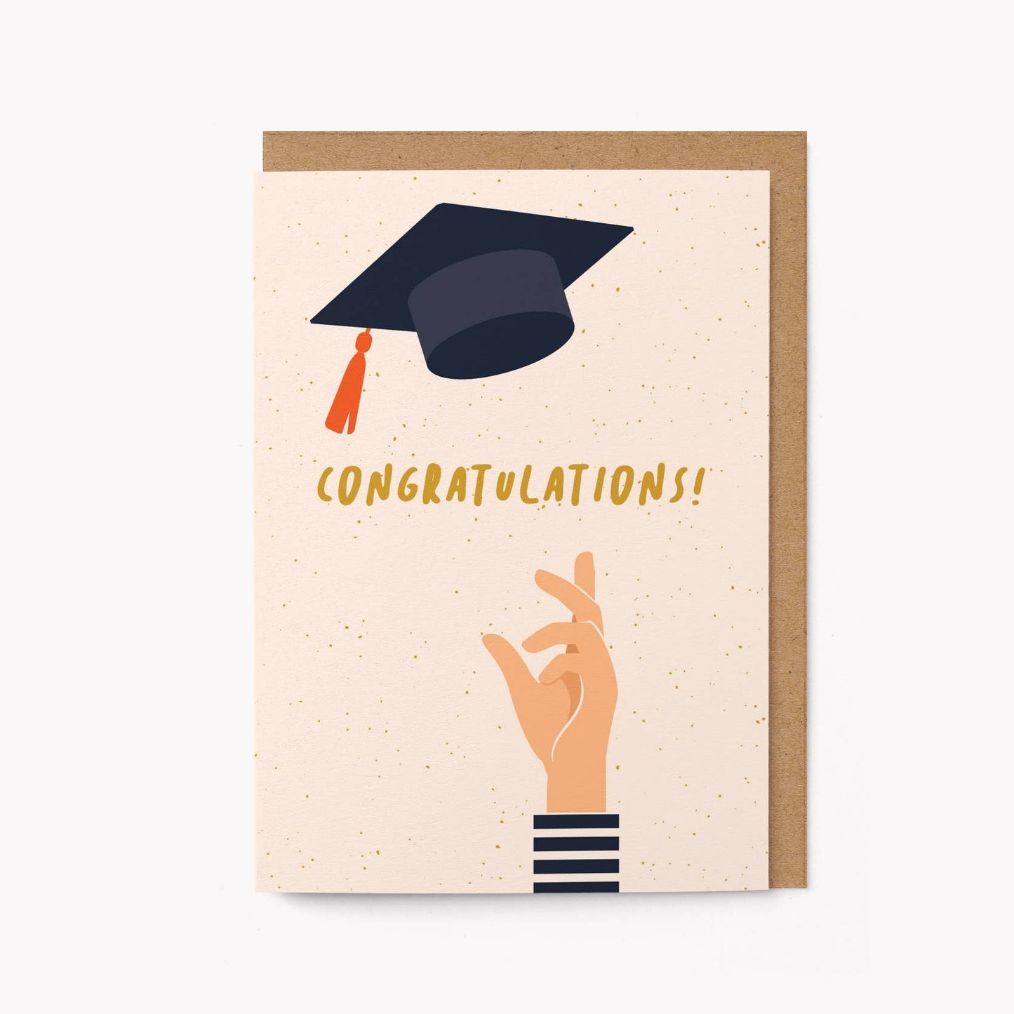 Graphic Factory - Congratulations! Graduation Greeting card, Black