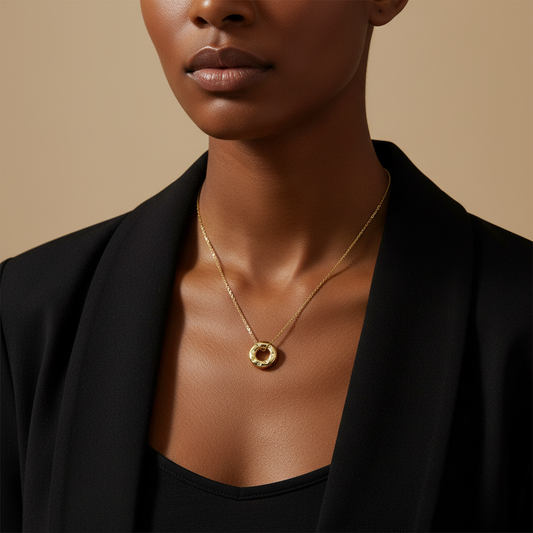 Gold Lunar -  Nova Ring Necklace