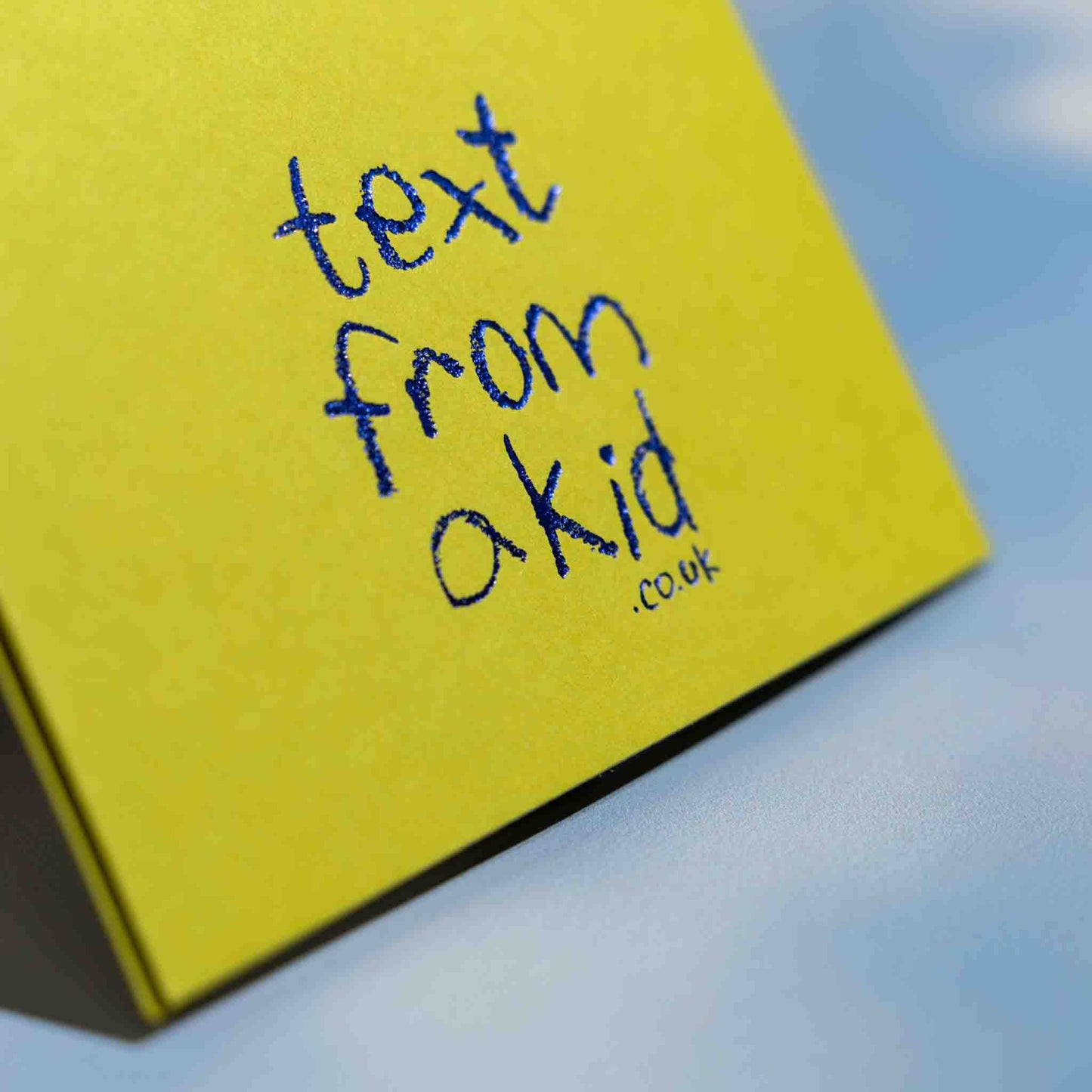 Text from a Friend, Hand Foiled Card - Sad Face