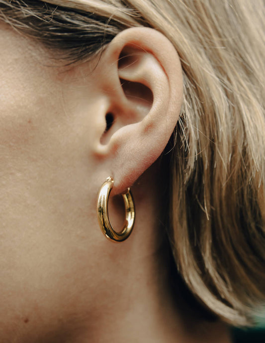Nordic Muse - Gold Classic Hoop Earrings