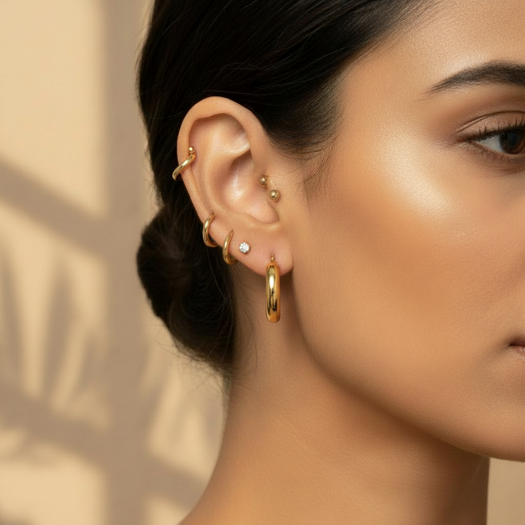 Gold Lunar -  Chubby Everyday Hoops