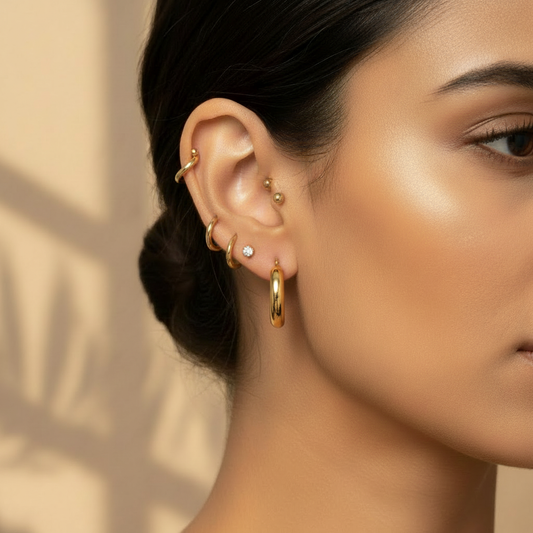 Gold Lunar -  Chubby Everyday Hoops