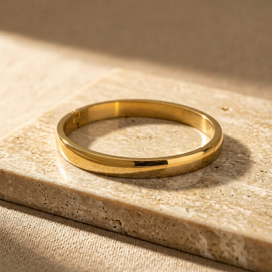 Gold Lunar - Sleek Bangle, Gold
