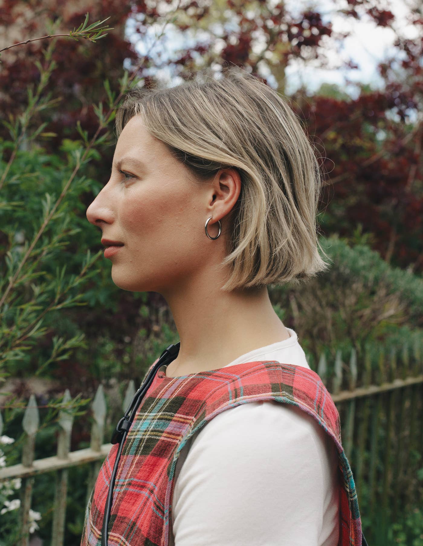 Nordic Muse - Silver Hoop Earrings - 2cm, Waterproof