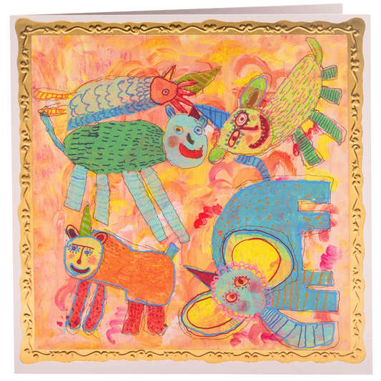 Arthouse Unlimited - Party Animals, Greetings Card