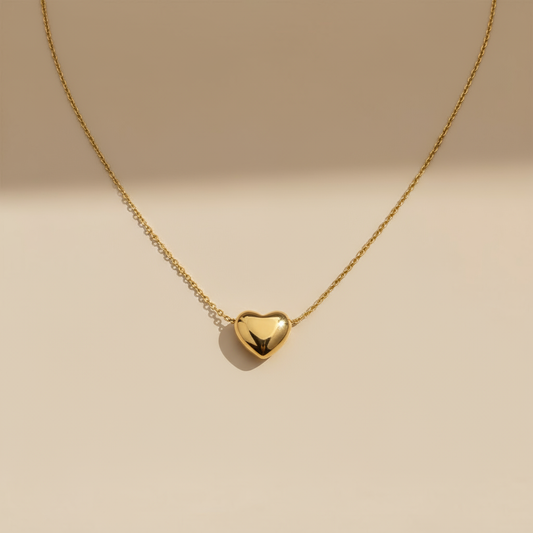 Gold Lunar - Dainty Heart Necklace
