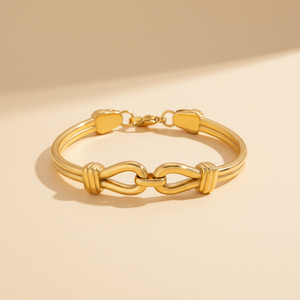Gold Lunar -  Interlocking Loop Bracelet