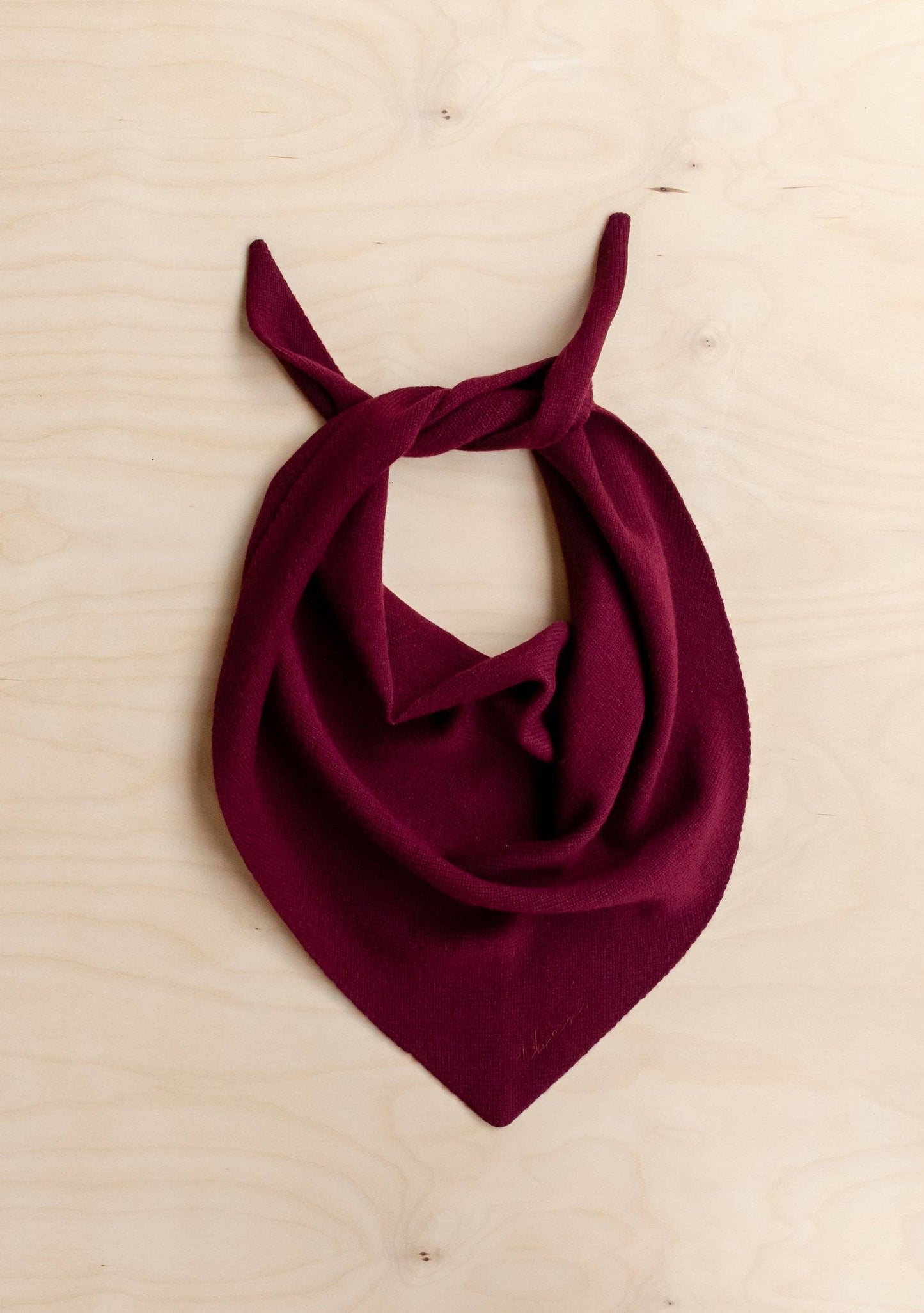 TBCo - Merino Wool Triangle Scarf in Burgundy