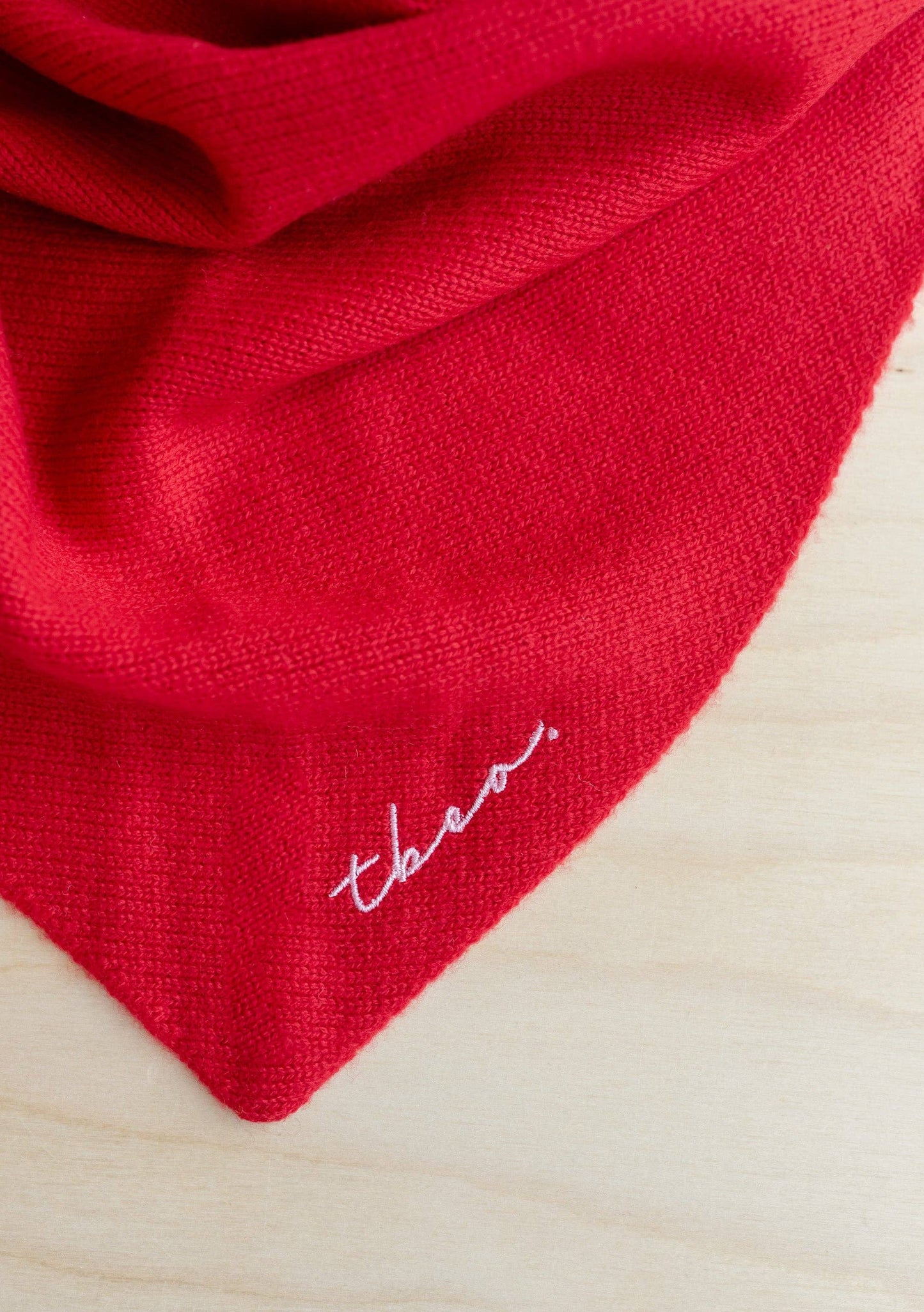 TBCo - Merino Triangle Scarf in Red