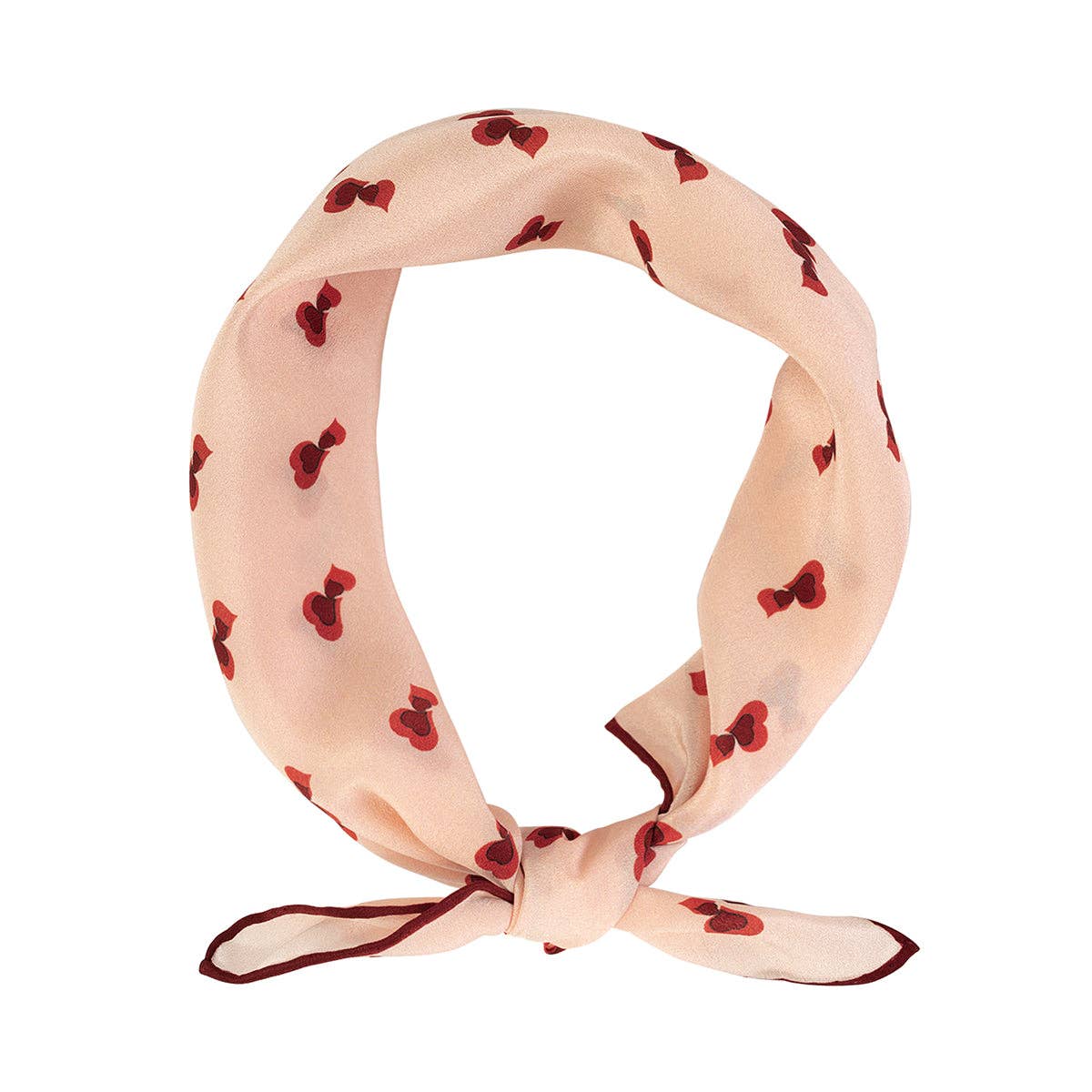Lost Pattern NYC - Twin Hearts Silk Crepe Bandana