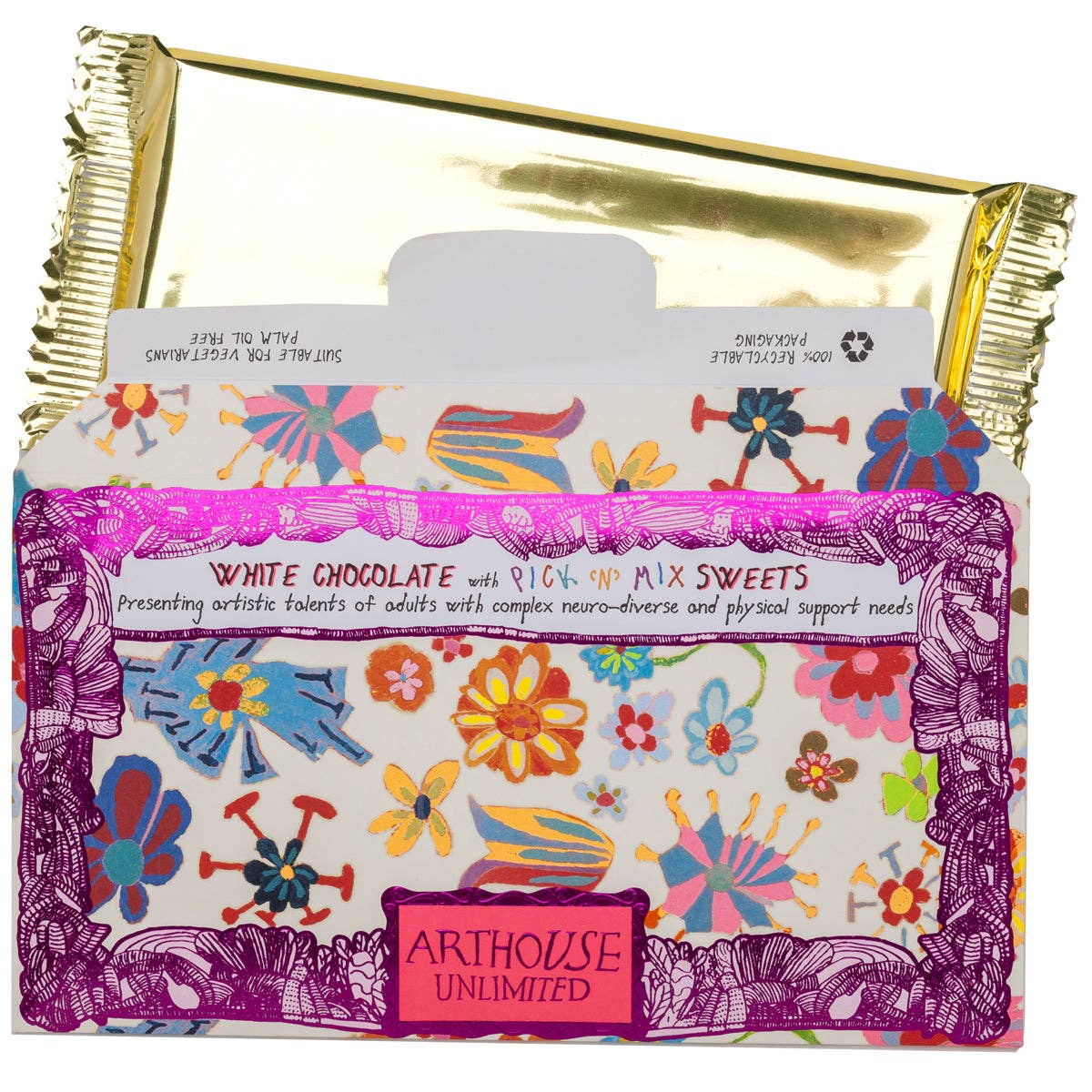 Arthouse Unlimited Yellow Daffodil White Chocolate Bar