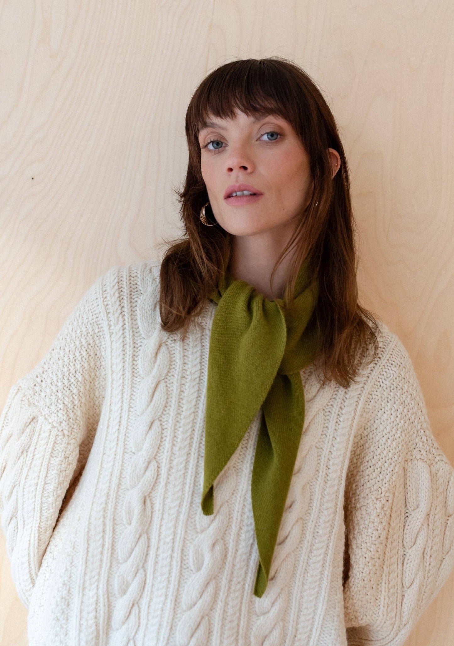 TBCo - Merino Triangle Scarf in Olive