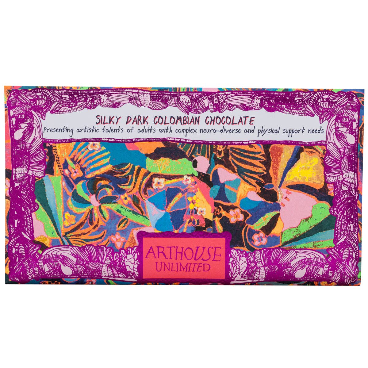 Arthouse Unlimited - Psychodelia, Silky Dark Colombian Chocolate Bar