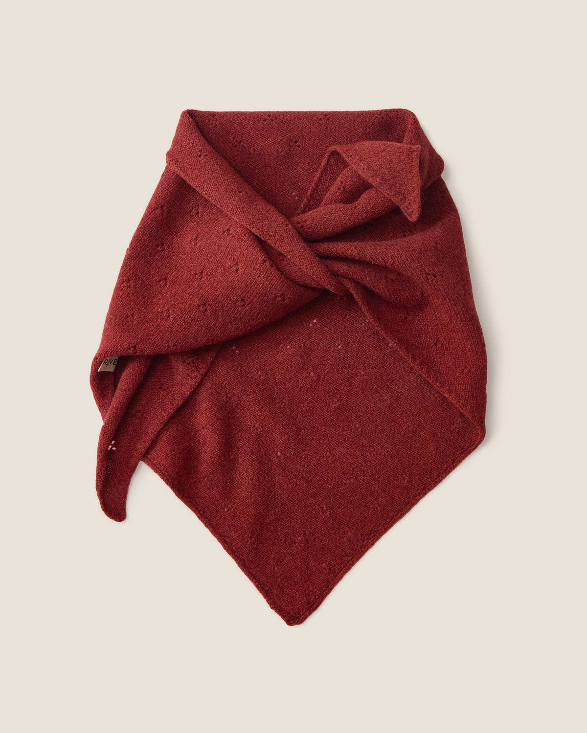 Rove Knitwear - Pointelle Neckerchief | Berry