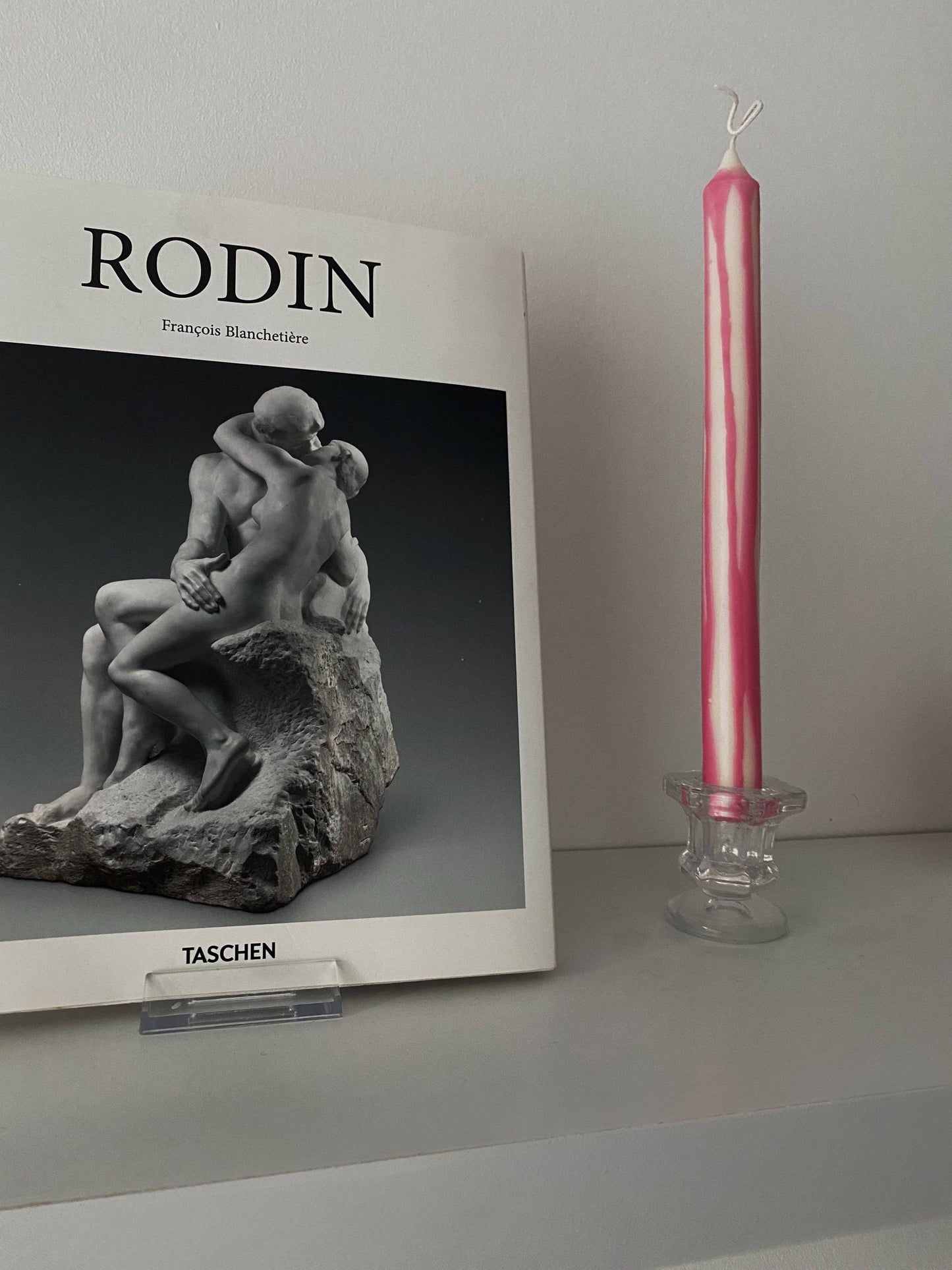Soie London - Abstract Drip Candles - Pink - Set of 2