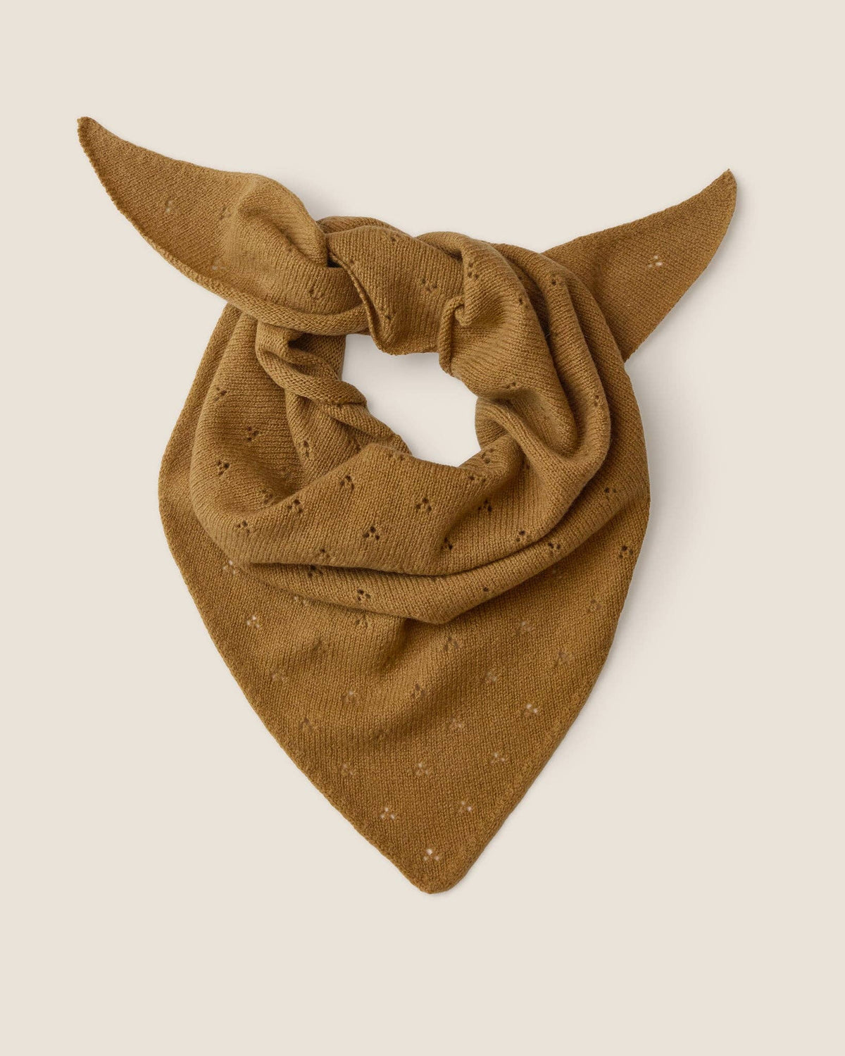 Rove Knitwear - Pointelle Neckerchief | Hay