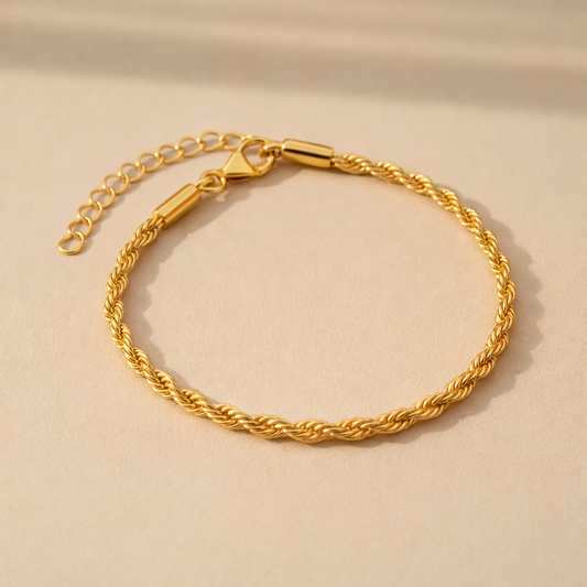 Gold Lunar -  Fine Delicate Rope Bracelet