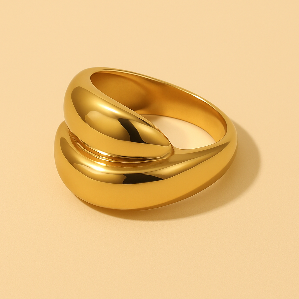 Gold Lunar -  Double Dome Ring