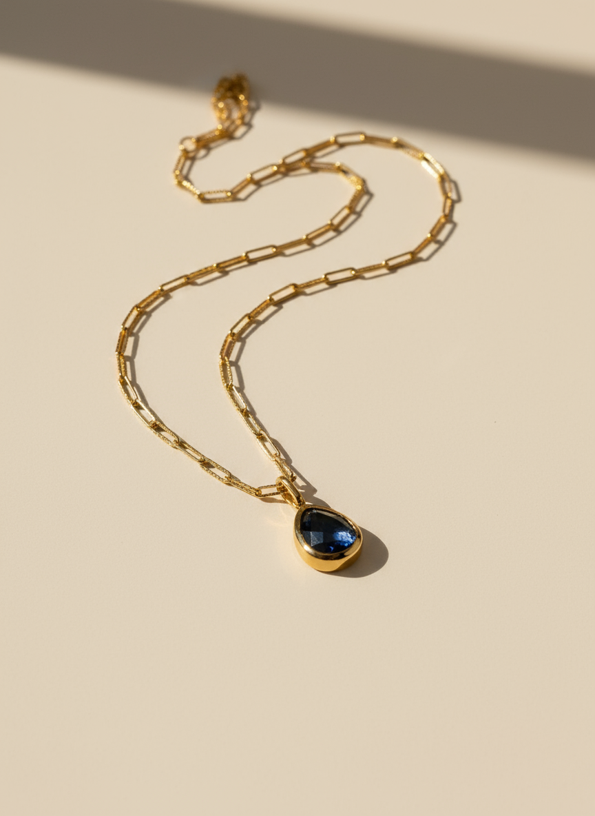 Gold Lunar -  Labradorite Link Chain