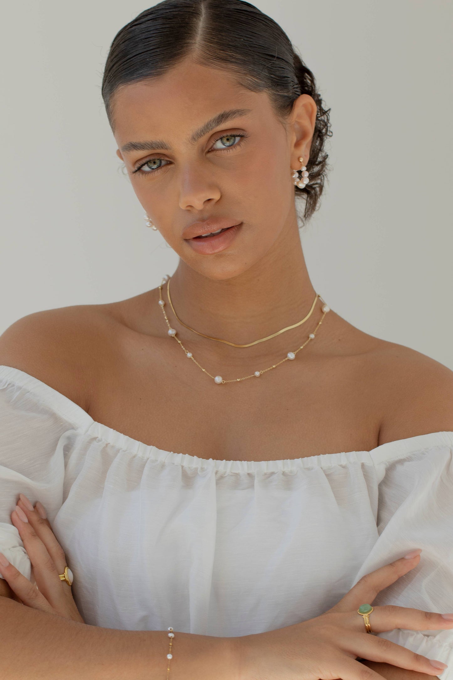 Arctic Fox & CO. - JOY - Beaded Pearl Chain Necklace Gold