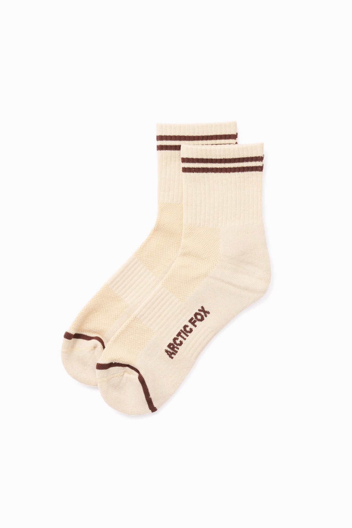 Arctic Fox & CO. - The Shortie Striped Sock, Chalk