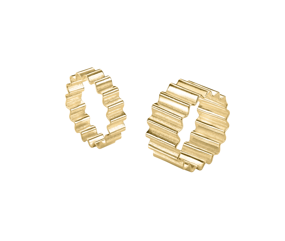 Olivia Taylor - Classic Thick Ondulée Ring, Gold
