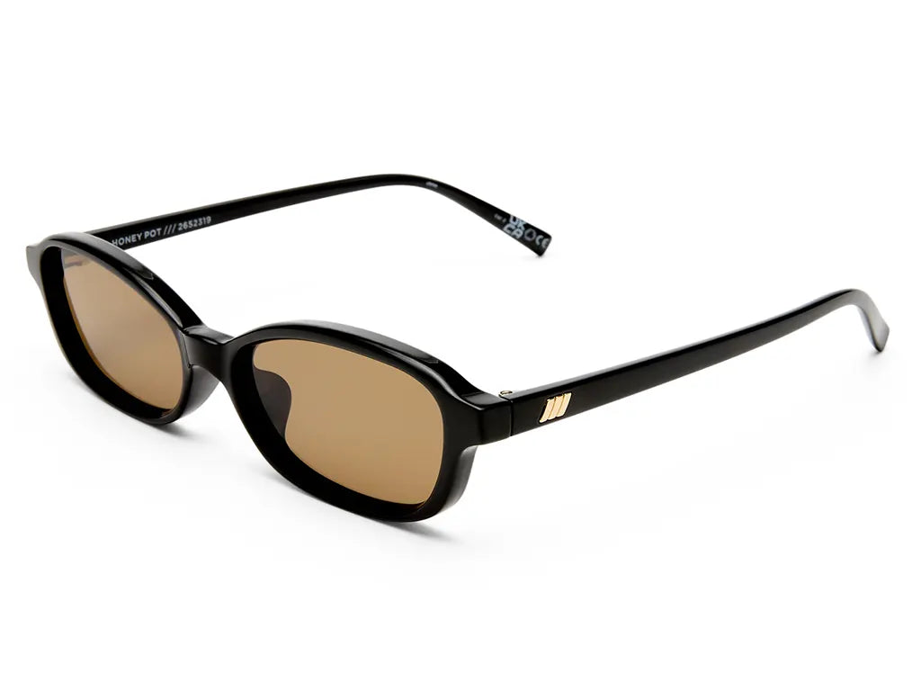 Le Specs - Honey Pot, Black with Brown Lenses